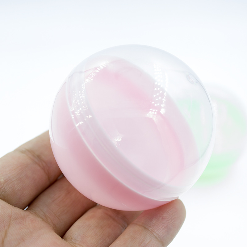 6公分扭蛋球空壳半透半彩扭蛋壳马卡龙粉.jpg