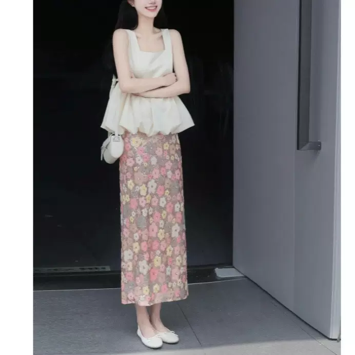 夏装搭配一整套今年流行漂亮重工亮片连衣裙子套装2025年新款女装