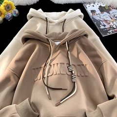 ヴィンテージ重ポンドフード付き男性春と秋の新型ファッションブランドのオーバーサイズがゆったりしていて、だらだらした長袖の上着です。