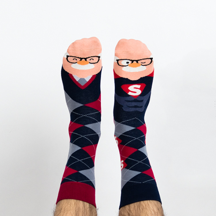Chaussettes de sport mi-mollet en coton, motif canard mandarin, asymétriques, amusantes et créatives, style dessin animé AB, tendance, 2025d_voghion.com