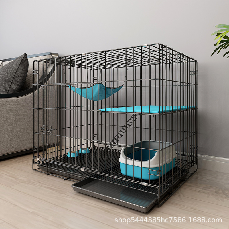 Cat cage home indoor super large free space with toilet integrated foldable convenient out two or three layers cat Villa