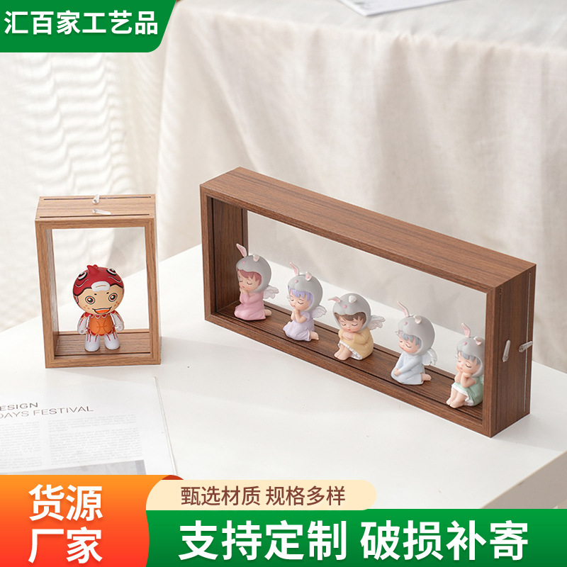 Double-sided Stereo Hollow Dried Flower Blind Box Lego Storage Photo Frame Bubble Mart Ornaments Display Box Picture Frame Transparent Frame