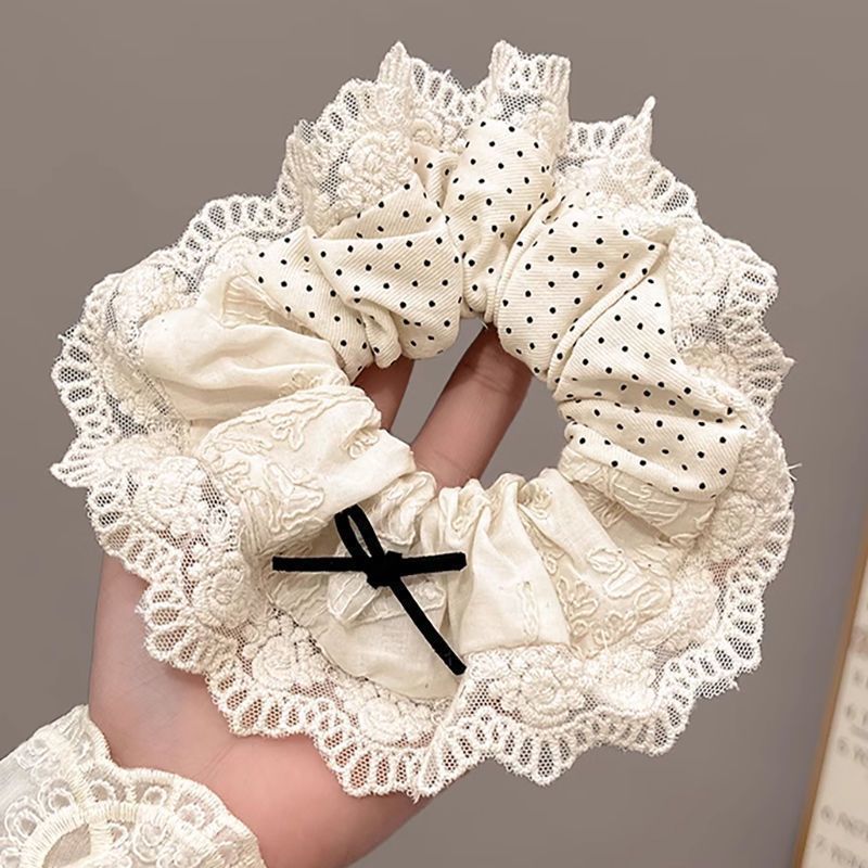 Encaje de alta calidad, diadema de intestino grueso, cuerda para la cabeza grande coreana, alta elasticidad y durabilidad, cola de caballo, banda de goma, bufanda cuadrada, accesorios para el cabello, sombreros