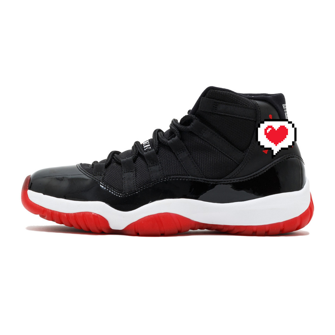 Transfronterizo Putian AJ11 Star Jiao 11 generación de zapatos de baloncesto negro rojo almohadilla de aire de palma completa para hombres y mujeres zapatillas de combate