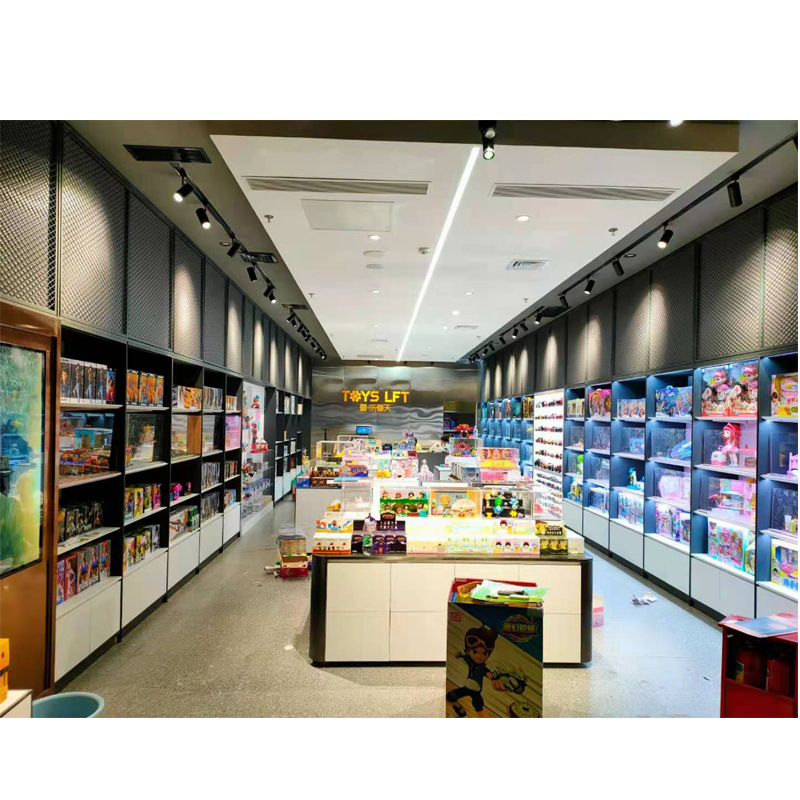 母婴用品货架陈列柜 玩具店货架展示架 钢木双面货架供应