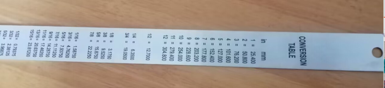 带换算表 多功能 不锈钢 直尺 60cm
