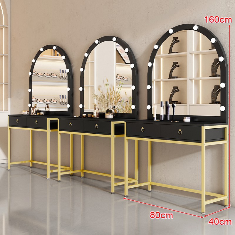 [골드 프레임 + 칠판] 길이 80cm 폭 40cm 높이 160cm (조명 포함)