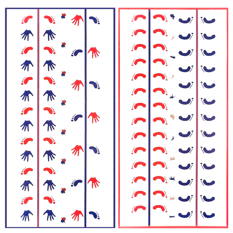 Equipo de entrenamiento sensorial, dispositivo de paso, almohadilla de huellas de manos y pies para niños y juguete de enseñanza de movimiento de salto con juegos caseros