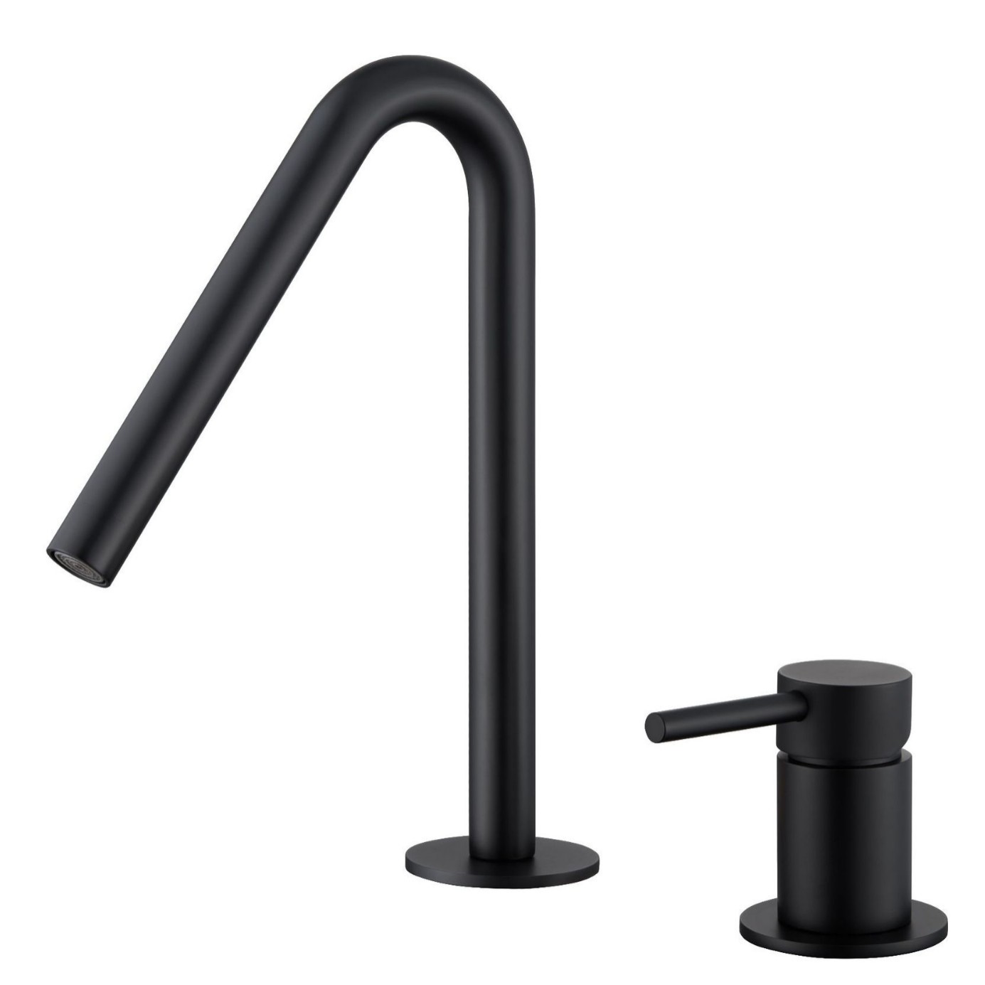 Lavabo sobre encimera en forma de V-negro