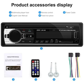 JSD520车载蓝牙播放器热卖款车载MP3汽车收音机汽车主机播放器