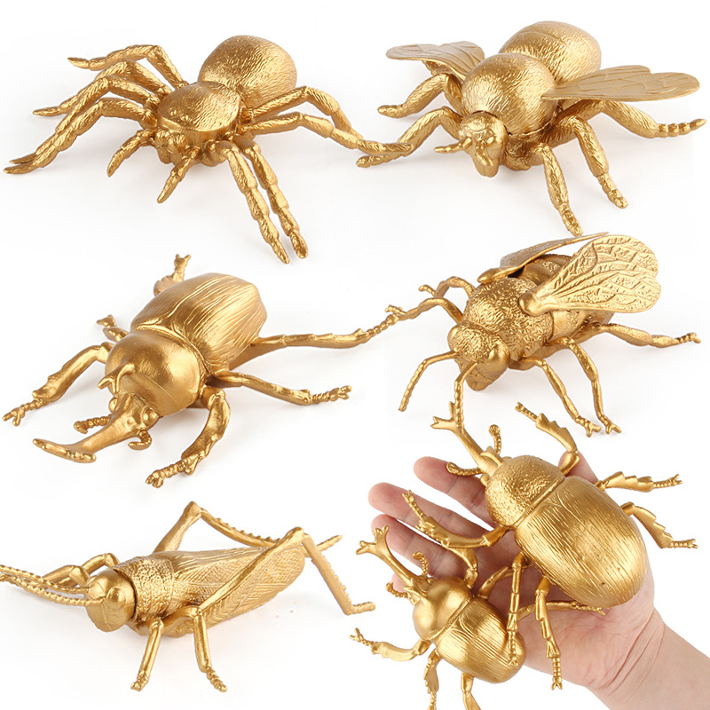 Transfronterizo nuevo insecto artificial modelo animal versión Gold mini Naruto escorpión abeja insecto traje de juguete
