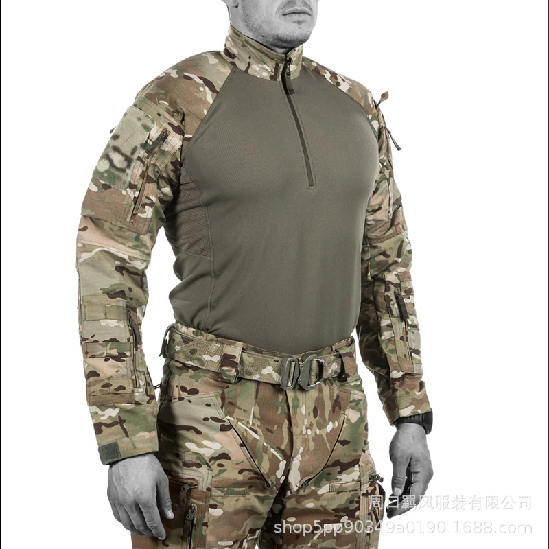 羁风跨境新款青蛙服套装纯棉耐磨长袖作战服特种兵军迷服蛙服套装