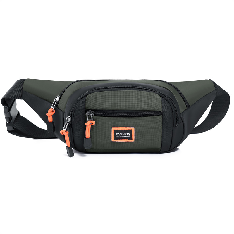 Bolso de pecho 2025, primavera, nuevo bolso de hombre, bolso de tela Oxford, bolso de cintura casual, bolso de bolsillo multicapa, sensación de alta calidad.