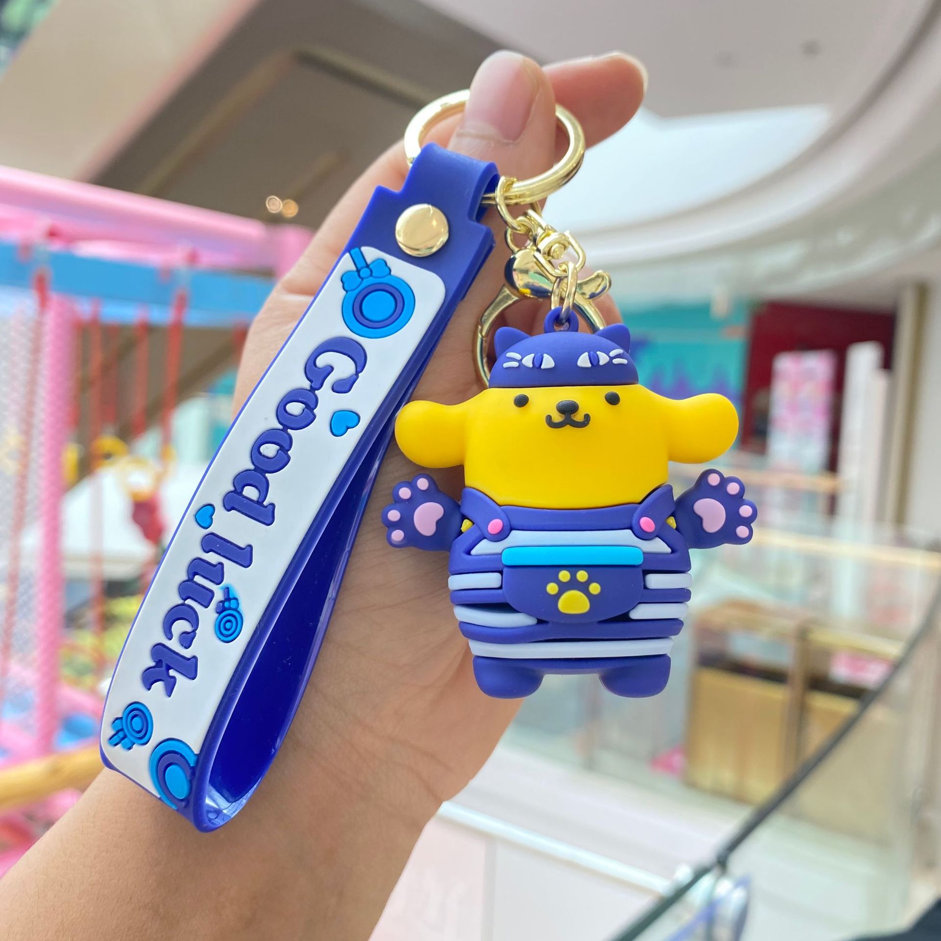 Creativo de dibujos animados Sanrio familia llavero Liga traviesa llavero coche llavero colgante regalo al por mayor