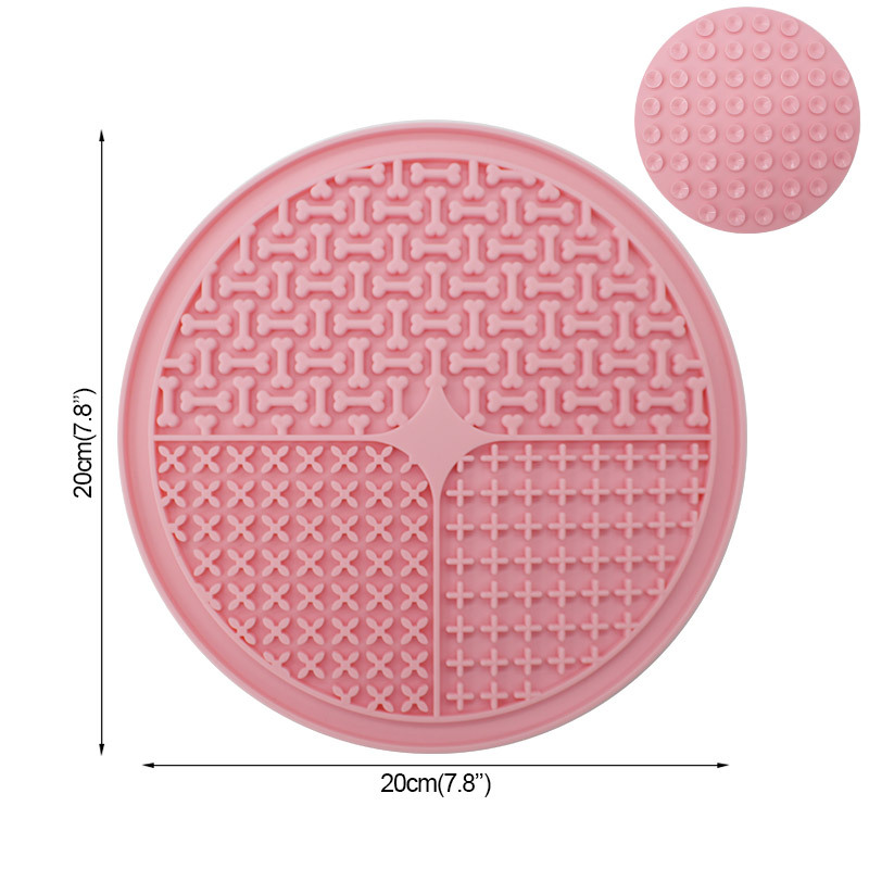 Estera de comida de silicona para mascotas con ventosa gato y perro placa estera de comida lenta antiestrangulamiento y dispensador de comida lenta estera de comida para mascotas antideslizante impermeable
