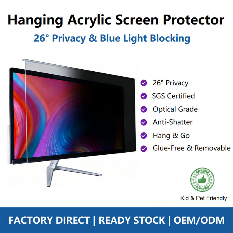 Acrylic Hanging Privacy Screen Protector Computer Eye Protection High-Definition Anti-Peep Screen Protector Eye Protection Display Screen Film Acrylic Hanging Privacy Screen Protector Computer Eye Protection High-Definition Anti-Peep Screen Protector Eye Protection Display Screen Film