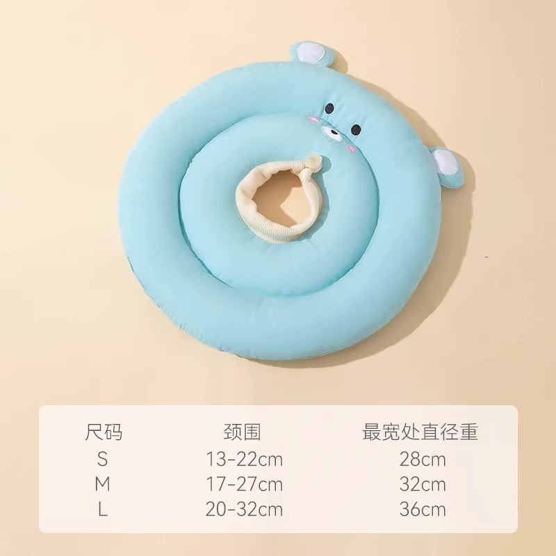 Muñeca de dibujos animados, anillo de Elizabeth, castración, collar de cuello anti-lamiendo, gato y perro, collar de gato universal, cubierta para la cabeza, suministros para mascotas