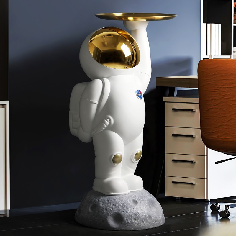 Nordic Creative Astronaut Ornaments Large Floor Living Room TV Cabinet Sofa Side Entrance Storage Home Decorations