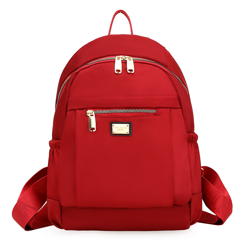 Multi-capa ligera de gran capacidad madre bolsa de viaje de ocio al aire libre de las mujeres mochila portátil simple contraste de color mochila