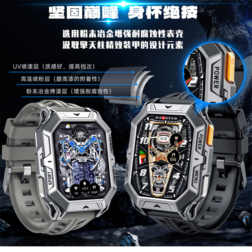 Transfronterizo X1PRO reloj inteligente frecuencia cardíaca Bluetooth brújula de llamada presión barométrica asistente de voz contador de pasos reloj deportivo