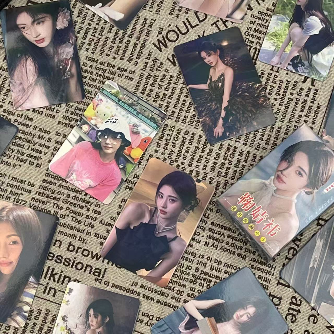 新款鞠婧禕鐳射高顏小卡55張寫真純欲周邊應援禮物拍立得LOMO卡片