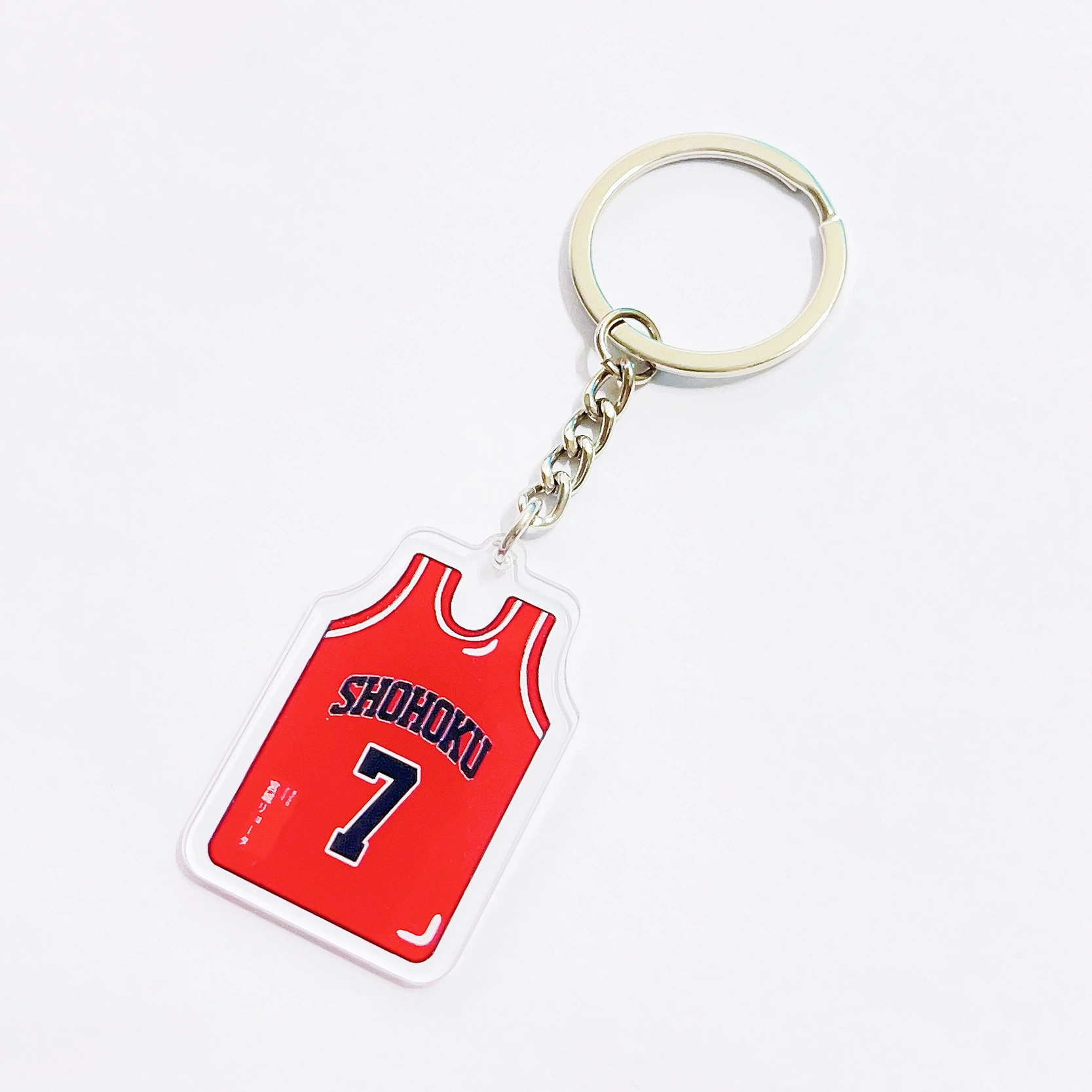 Акриловый брелок для ключей Jersey, подвеска формы баскетбольного и футбольного униформа, креативный подарок, 2D/2-слой