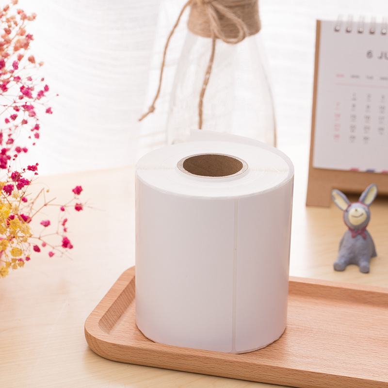 Deli papel recubierto de tres pruebas de papel autoadhesivo de impresión de papel Etiqueta de código de barras de papel etiqueta de precio de papel