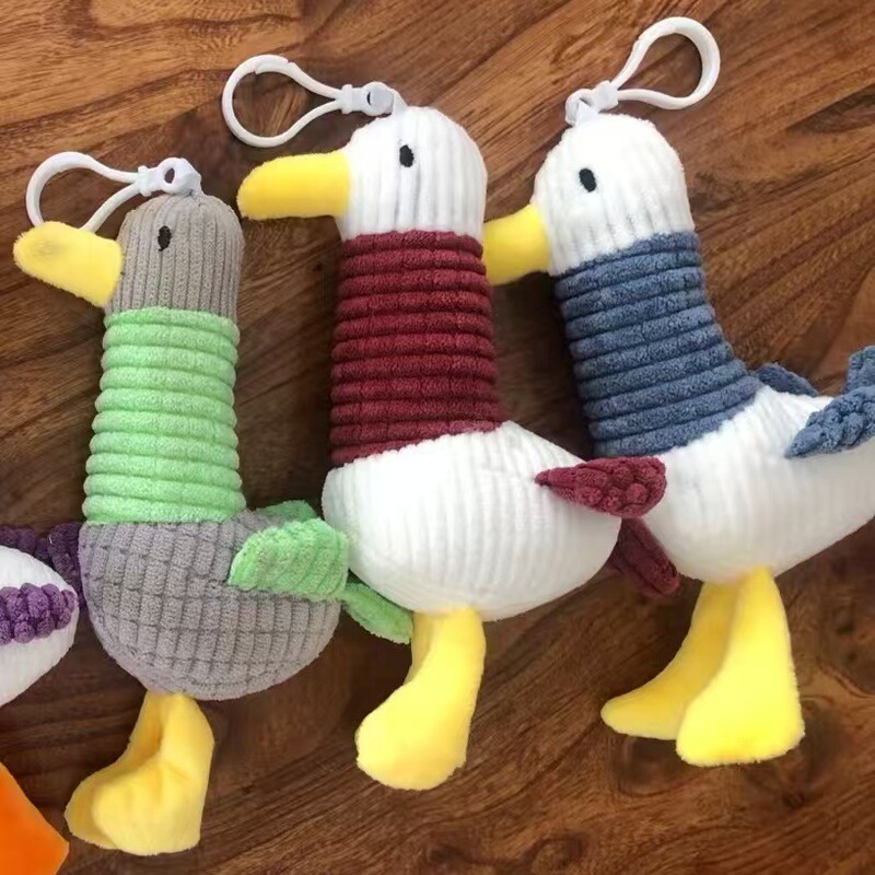 Internet Celebrity Cheering Duck Plush Pendant, Cute Little Seagull, Adorable Couple Bag Keychain, Car Chain, Claw Machine Doll