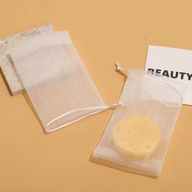 Прямые поставки с фабрики импортные пищевые PE белая канатная пенообразовательная сетка двухслойная пенистая сетка мыла ручной работы очищающая сетка