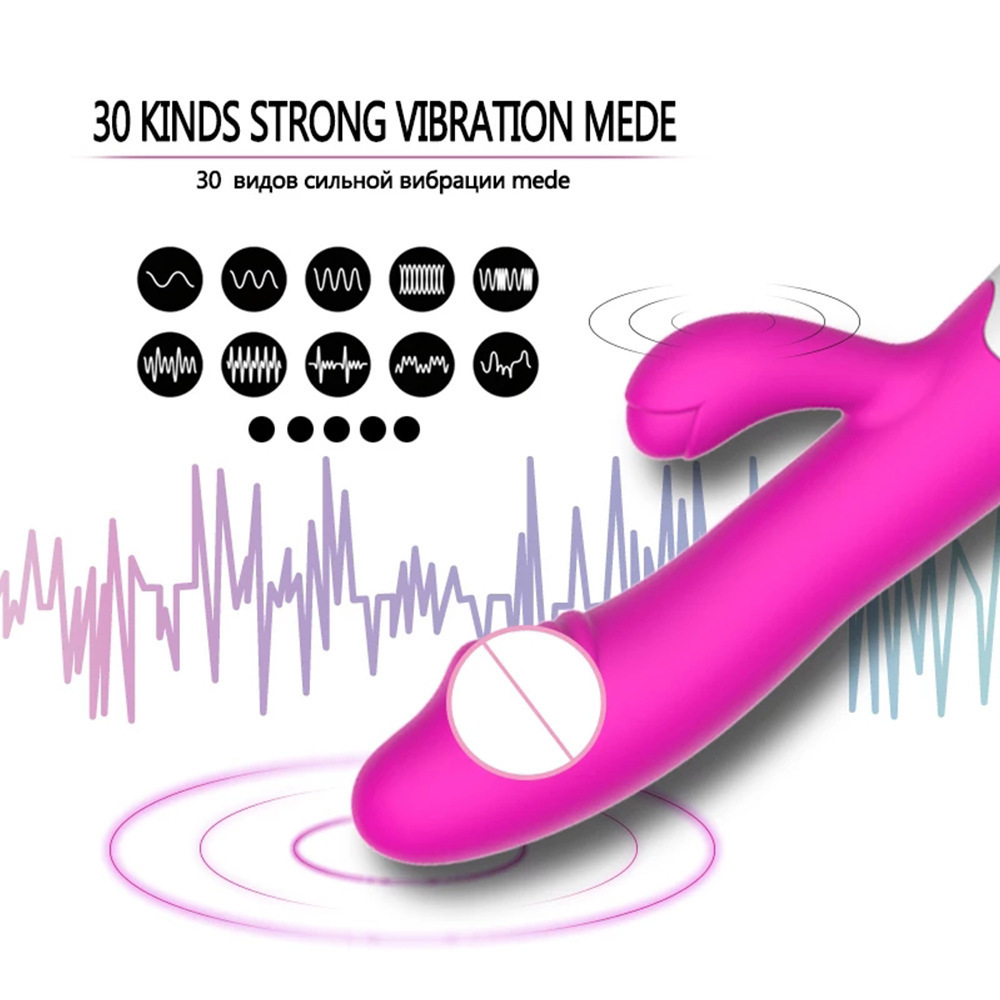 30-Frequency Silicone G-Spot Dual-Stimulation Vibrator with Body-Control Settings — detail image 3