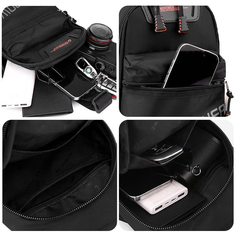 WEPOWER nuevo bolso de hombro de Moda transfronteriza bolso de los hombres multi-Bolsillo ligero de viaje bolsa de mensajero bolsa de pecho casual