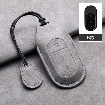 Car key bag — modification accessories - zero-run-model-b-dark-gray-leather-strap