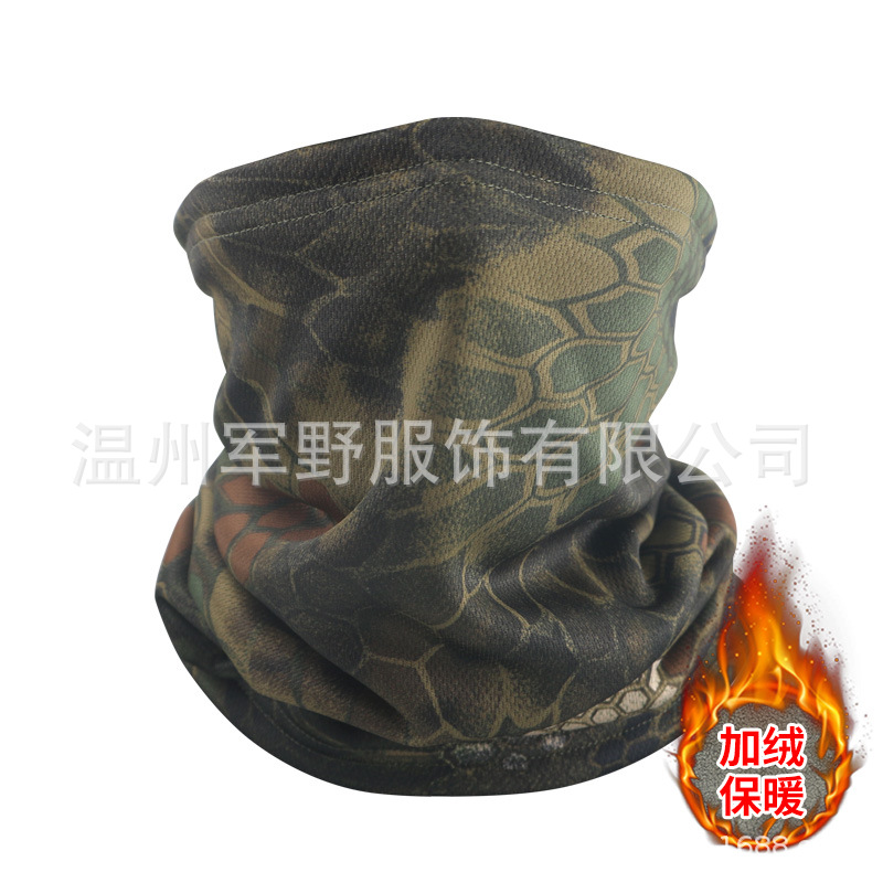 Camuflamiento y veludo turbante de invierno máscara de ciclismo al aire libre máscara de cuello caliente de invierno deportivo cubierta de cabeza transfronteriza