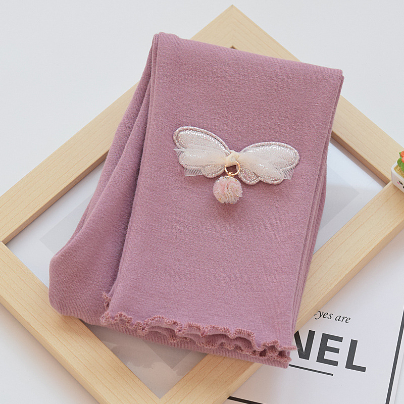 Polainas de las niñas de primavera y otoño Delgado desgaste exterior estilo occidental pantalones de los niños de primavera nuevos bebés de algodón pantalones largos