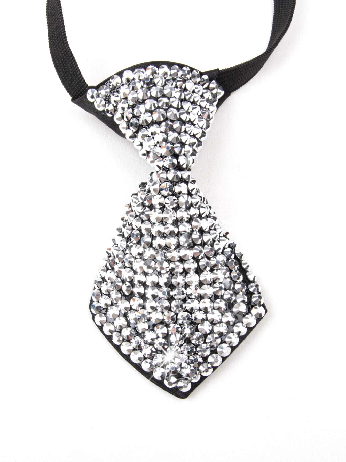 クロスボーダーの軽い豪華な黒いドリルのネクタイは怠け者のネクタイを調節できます。