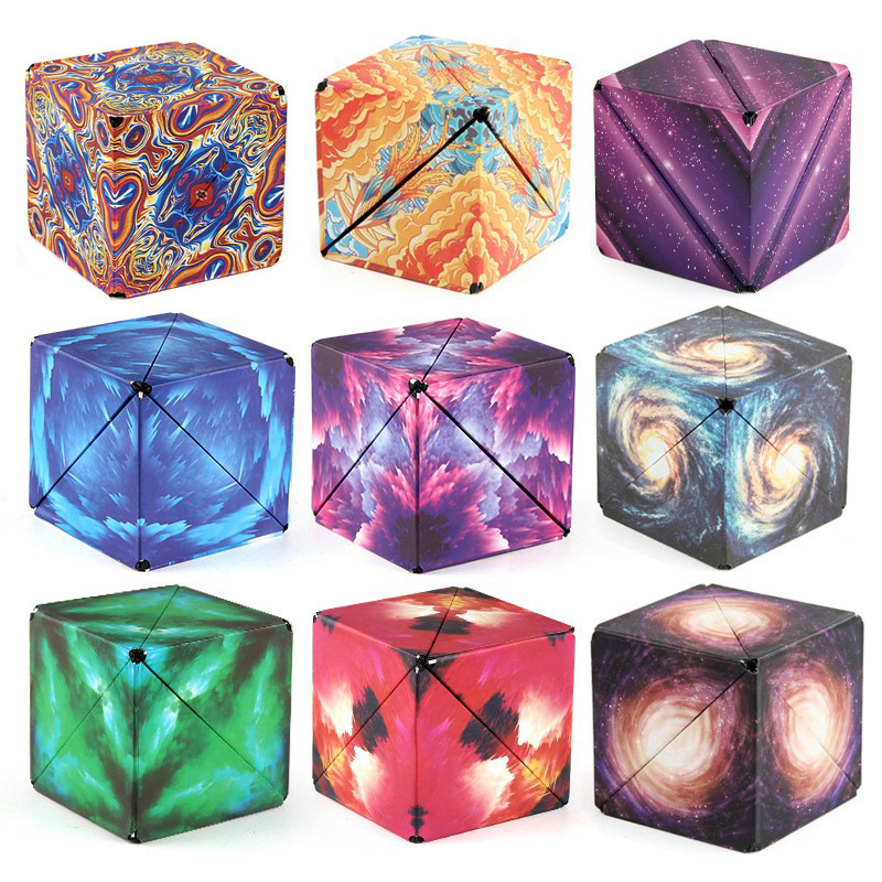 Tiktok Venta caliente 3D 3D variable magnético geométrico cubo 3D infinito Flip Cubo de juguete fábrica al por mayor