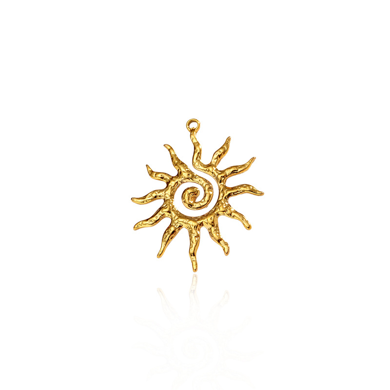 Acero inoxidable transfronterizo 18K oro verdadero DIY collar pendientes joyería amor colgante accesorios colgante pulsera