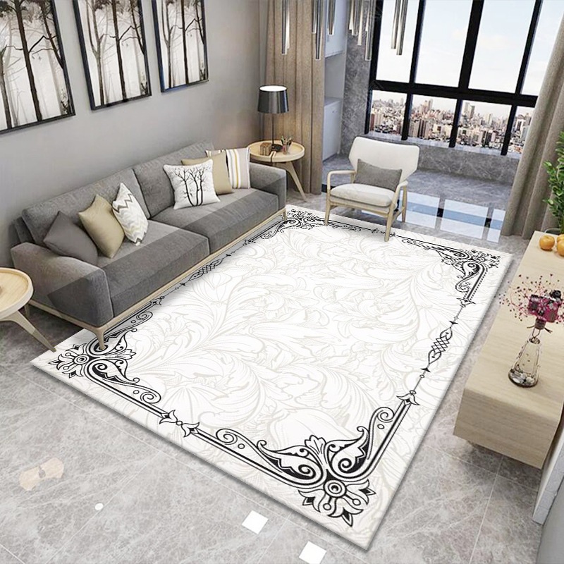 Simple moderna alfombra sala de estar dormitorio sofá nórdico mesa de café manta puerta estera hogar máquina lavable manta rectangular