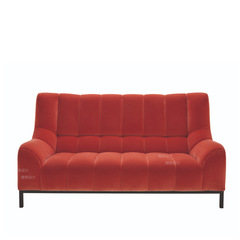 Italian retro-style metal-legged living room sofa, Nordic light luxury lamb's wool single armchair, modern living room furniture