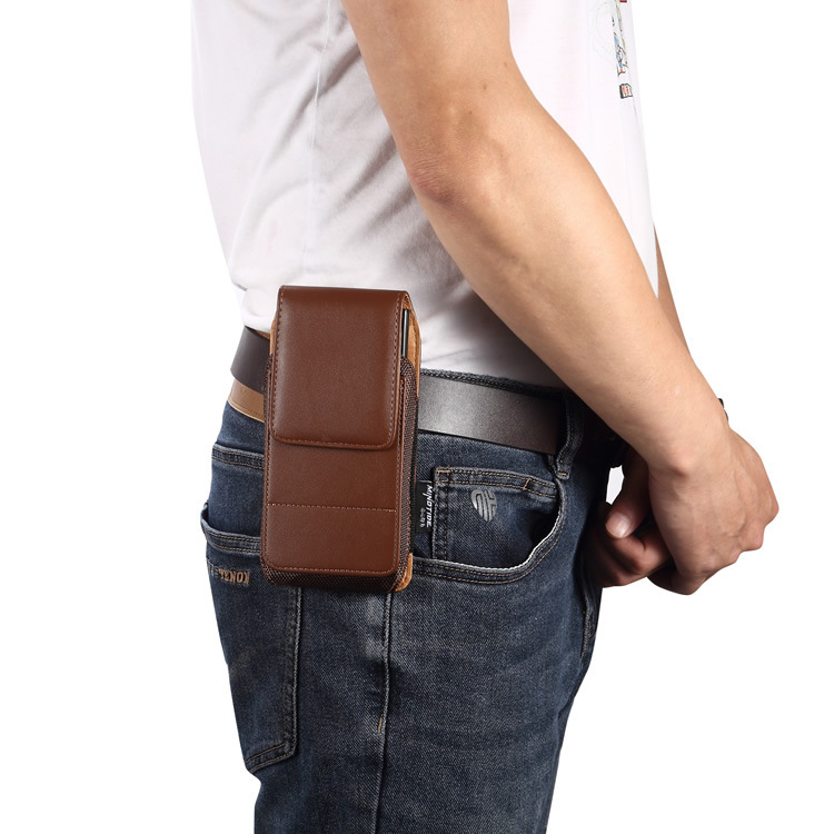 Bolsa de cintura vertical para teléfonos móviles, tela Oxford colgante, cintura de cintura, ranura de tarjeta de hebilla magnética para Apple vivo pequeño arroz rojo oppo