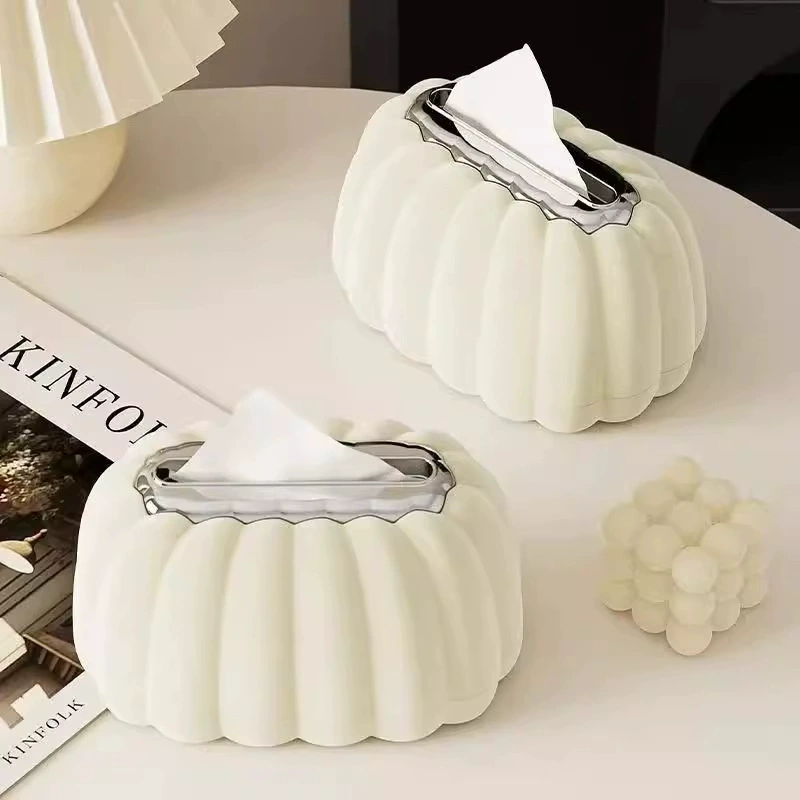 tissue storage box Pumpkin tissue box Home creative cardboard box Office living room simple pumpkin shape