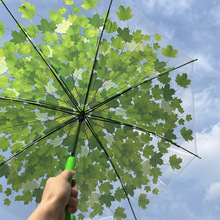 透明雨伞女生高颜值晴雨两用大号自动长柄伞白色网红抗风结实直杆