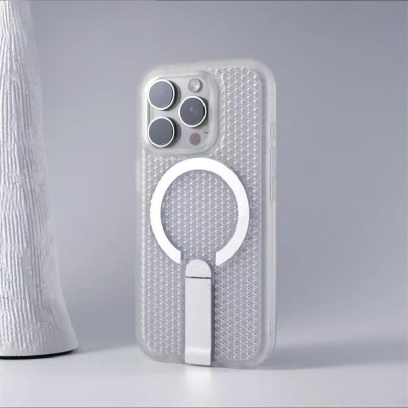 クロスボーダー適用iPhone16セルラー放熱磁気吸引支点スタンド携帯ケースアップル15転倒防止保護カバー14|undefined