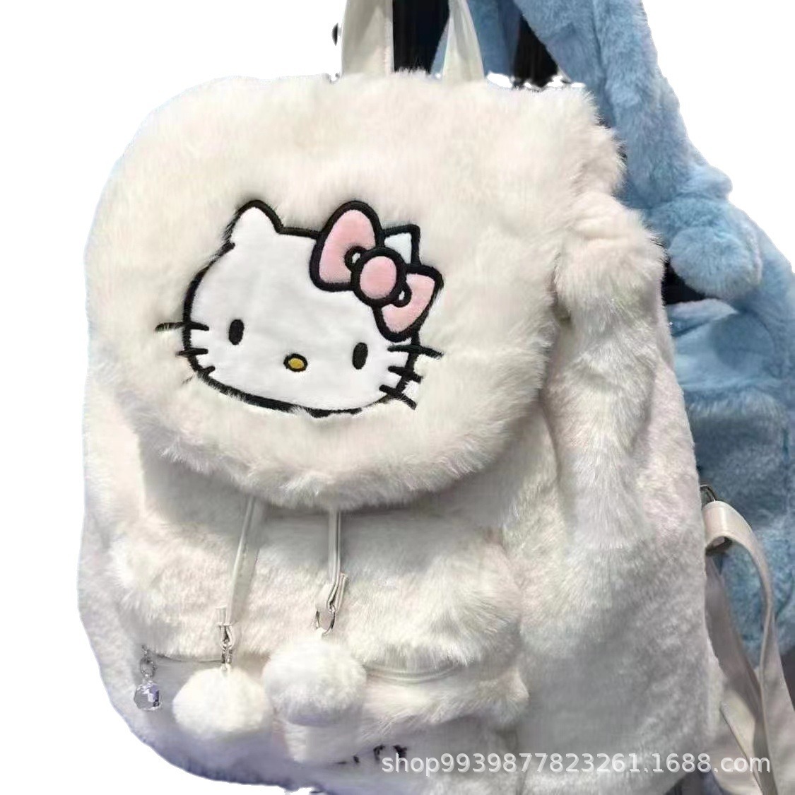 Cute Sanrio plush bag female niche design clamshell backpack Fashion casual Pacha dog Melody backpack