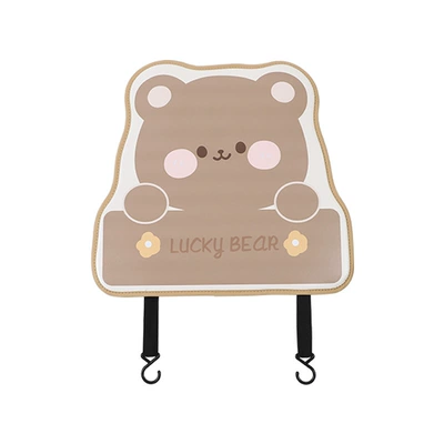 pad cute bear rabbit universal – Chair back anti-kick pad - tulip-bear-three-dimensional-small-anti-kick-pad