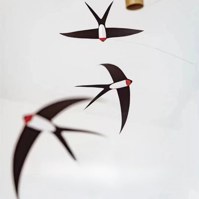 燕子包挂饰北欧手工风材料空中吊饰平衡悬挂墙面装饰丹麦包邮批发