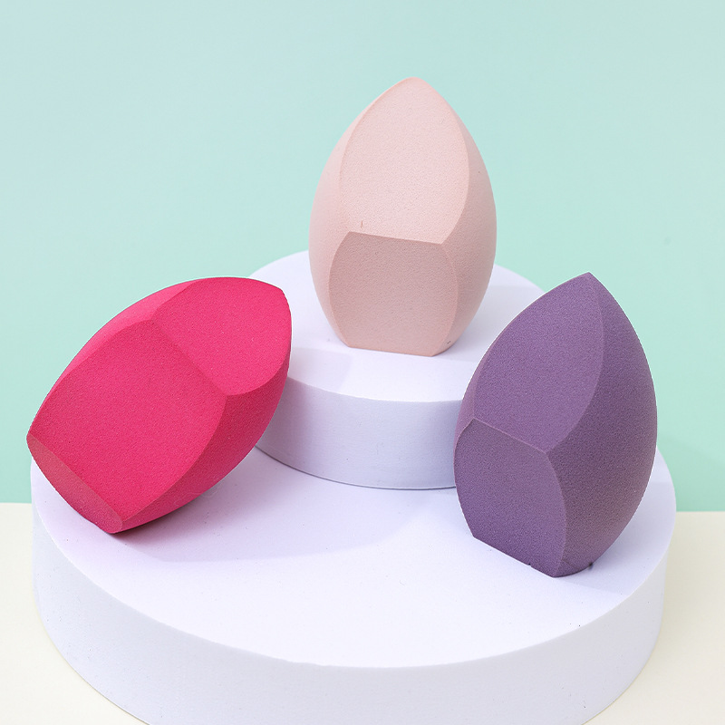 Fábrica personalizada gigante maquillaje huevo polvo super suave no látex cortar tres cuchillos maquillaje esponja huevo maquillaje al por mayor transfronterizo