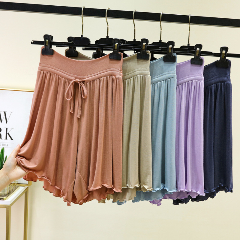 New Summer Modal Shorts for Women, Thin High-Waisted Tie-Waist Loose Lace Casual Home Pants That Can Be Worn Outside New Summer Modal Shorts for Women, Thin High-Waisted Tie-Waist Loose Lace Casual Home Pants That Can Be Worn Outside