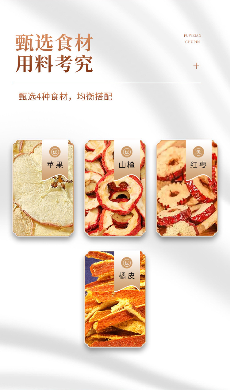 Apple Hawthorn Tea Bags with Mulberry Leaf Bitter Melon and Red Date 120g Daily Wellness Fruit Tea overview