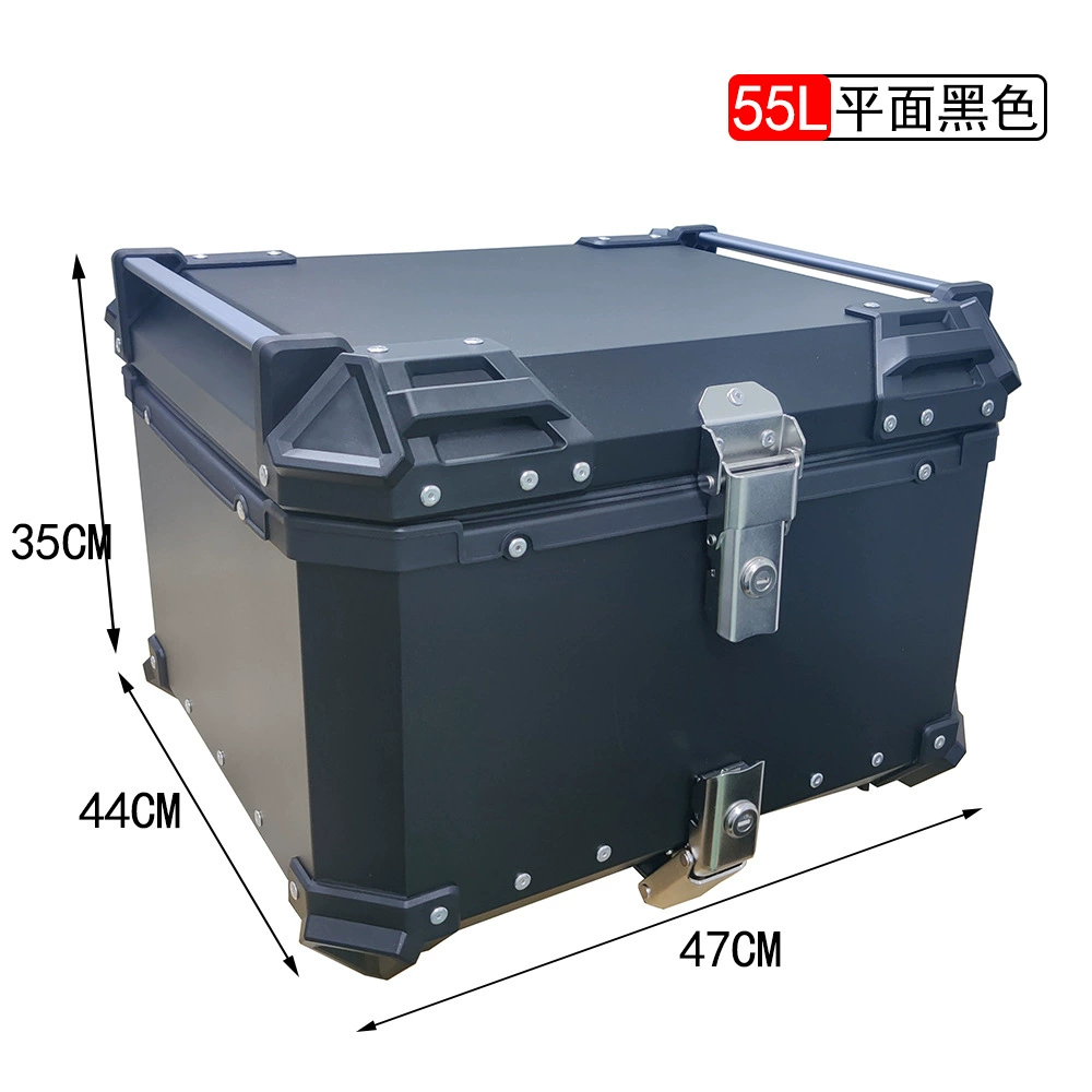 Быстроразъемная коробка для хранения ящика для хранения багажника мотоцикла заднего ящика 55L из алюминиевого сплава